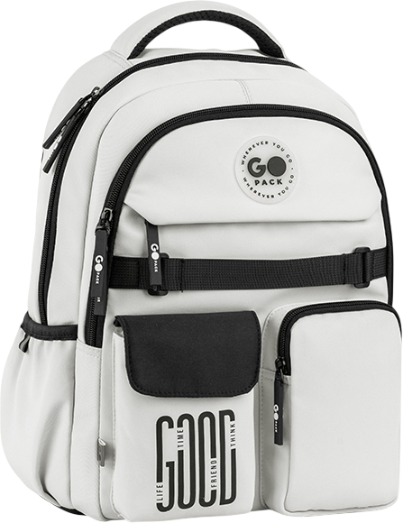 Рюкзак GoPack Education Стильний 39.5x28x15 см Сірий (GO26-183M-2) - Фото 1 Рюкзак GoPack Education Стильний 39.5x28x15 см Сірий (GO26-183M-2) - зображення 1