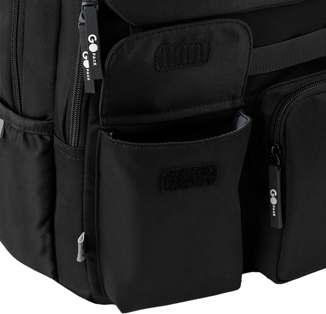Рюкзак GoPack Education Стильний 39.5x28x15 см Чорний (GO26-183M-3) - зображення 11