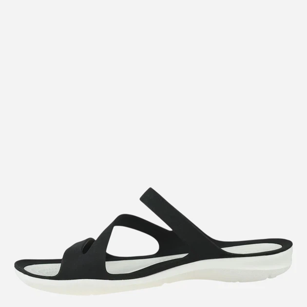 Жіночі шльопанці для пляжу Crocs Swiftwater Sandal W 203998-066 41 Чорний/Білий (887350888522) - зображення 3