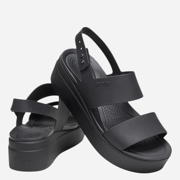 Sandały damskie na platformie Crocs Brooklyn Low Wedge W 206453-060 41 Czarne - obraz 3