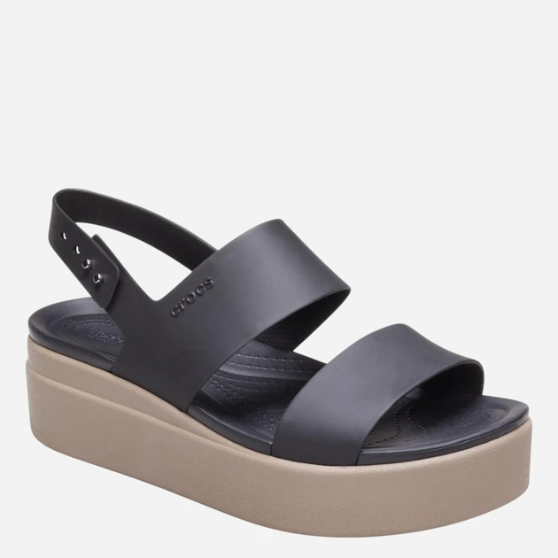 Sandały damskie na platformie Crocs Brooklyn Low Wedge W 206453-07H 41 Czarne - obraz 2