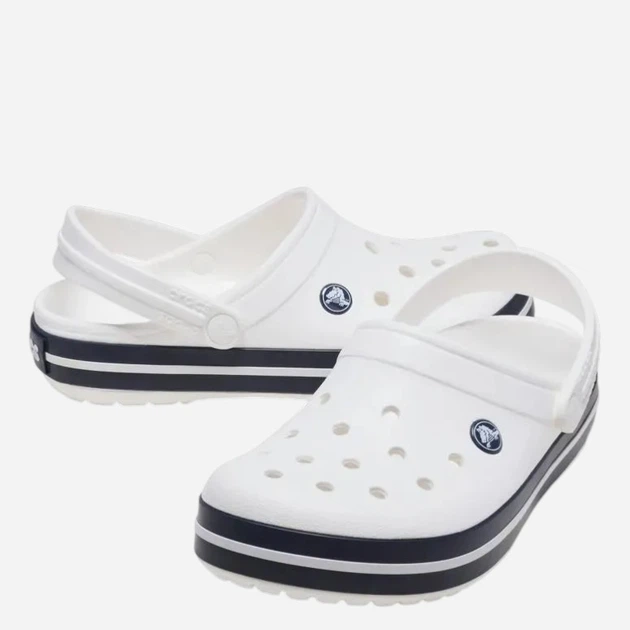Дитячі крокси-сабо для хлопчика Crocs Crocband Kids Clog 207006-126 28-29 Білі (198445270314) - зображення 4