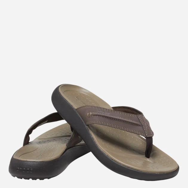 Чоловічі в'єтнамки для пляжу Crocs Yukon Vista Ii Lr Flip 209332-206 41-42 Коричневі (196265460892) - зображення 3