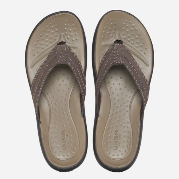 Чоловічі в'єтнамки для пляжу Crocs Yukon Vista Ii Lr Flip 209332-206 41-42 Коричневі (196265460892) - зображення 4