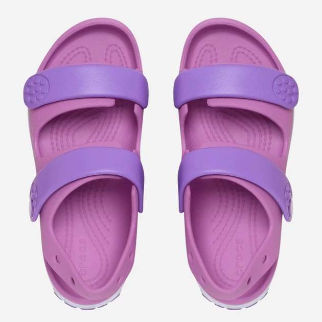 Sandały młodzieżowe dziewczęce Crocs Crocband Cruiser Sandal Kids 209423-6WQ 38-39 Ciemnoróżowe - obraz 4