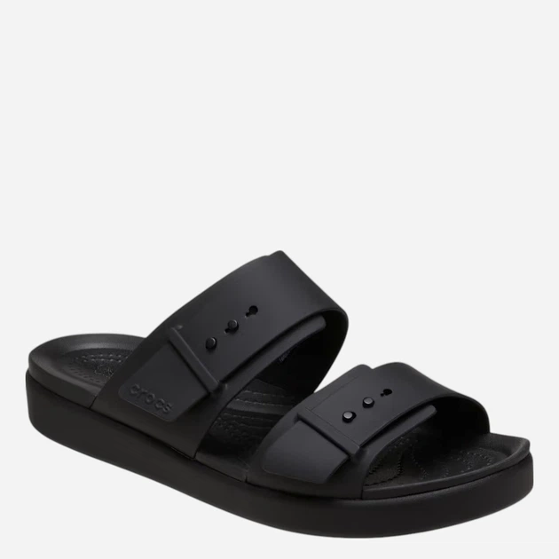 Klapki basenowe damskie Crocs Brooklyn Buckle Low 211215-001 39-40 Czarne - obraz 2