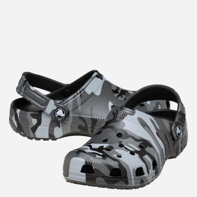 Chodaki dziecięce dla dziewczynki Crocs Classic Camouflage Clog K 211879-0DD 29-30 Szare - obraz 3