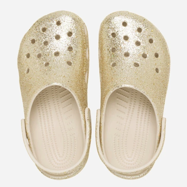 Chodaki dziecięce dla dziewczynki Crocs Classic Chunky Glitter Clog K 211939-0LH 30-31 Złote - obraz 4