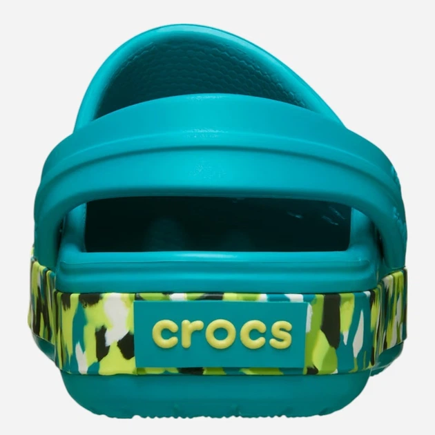 Дитячі крокси-сабо для дівчинки Crocs Crocband Glow Confetti Band Clog K 212523-3BU 33-34 Бірюзові (198445347726) - зображення 5