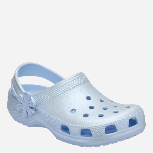 Chodaki młodzieżowe dziewczęce Crocs Classic Pearl Shine Clog K 212814-4WK 34-35 Błękitne - obraz 2