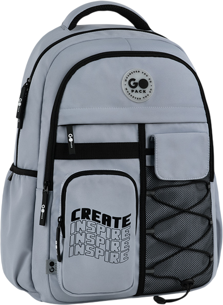 Рюкзак GoPack підлітковий Education Teens 46x32x19 см Сірий (GO26-184L-2) - Фото 1 Рюкзак GoPack підлітковий Education Teens 46x32x19 см Сірий (GO26-184L-2) - зображення 1