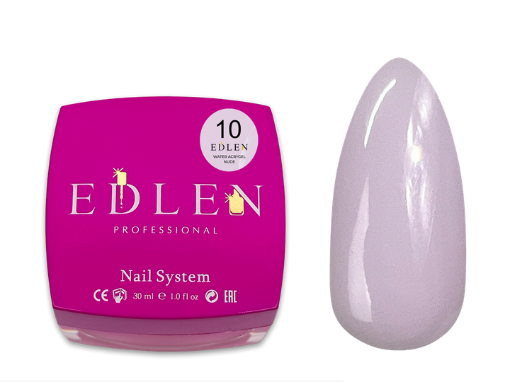 Гель Edlen Water Acrygel №10 Nude 30 мл - Фото 1 Гель Edlen Water Acrygel №10 Nude 30 мл - зображення 1