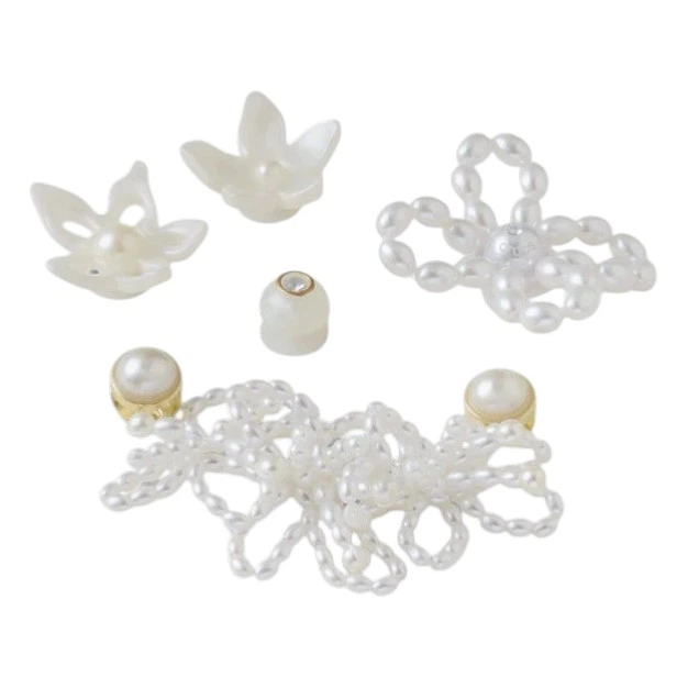 Przypinki do butów Crocs White Pearl Beaded 5 Pack 10016002 5 szt Wielokolorowe - obraz 2