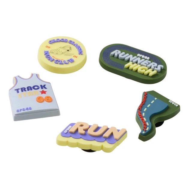 Przypinki do butów Crocs Run Club 5 Pack 10016368 5 szt Wielokolorowe - obraz 2