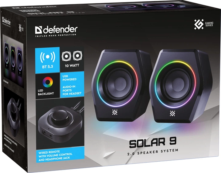 Акустична система Defender Solar 9 Black (4745090828719) - зображення 2