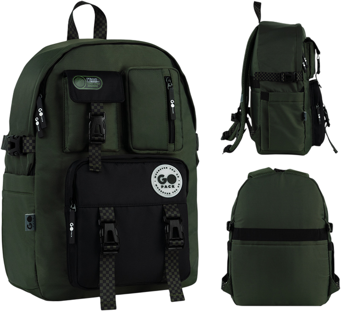 Рюкзак GoPack Education Teens 43x30.5x14 см Хаки (GO26-2500L-4) - Фото 2 Рюкзак GoPack Education Teens 43x30.5x14 см Хаки (GO26-2500L-4) - изображение 2
