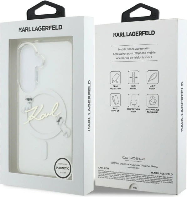 Чохол Karl Lagerfeld IML KC Script MagSafe для Samsung Galaxy S26 Plus Transparent (KLHMS26M5HKSCAH) - зображення 8