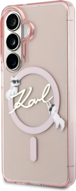 Чохол Karl Lagerfeld IML KC Script MagSafe для Samsung Galaxy S26 Pink (KLHMS26S5HKSCAP) - зображення 2