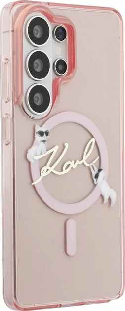 Чохол Karl Lagerfeld IML KC Script MagSafe для Samsung Galaxy S26 Ultra Pink (KLHMS26L5HKSCAP) - зображення 4