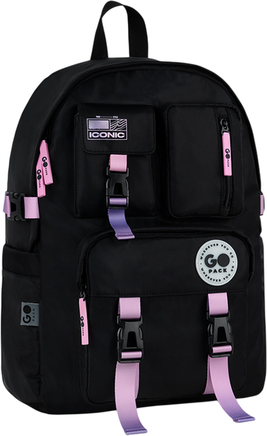Рюкзак GoPack Education Teens 43x30.5x14 см Чорний (GO26-2500L-2) - Фото 1 Рюкзак GoPack Education Teens 43x30.5x14 см Чорний (GO26-2500L-2) - зображення 1