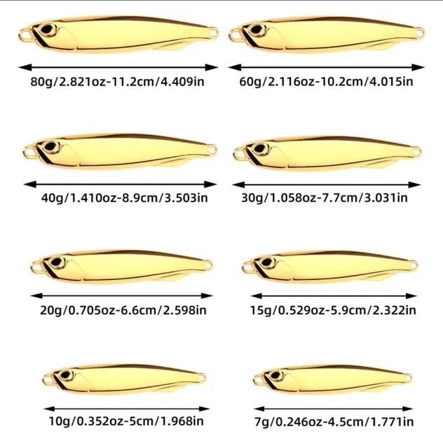 Пилькер Drag Metall 15 грамм 59 мм gold - Фото 4 Пилькер Drag Metall 15 грамм 59 мм gold - изображение 4