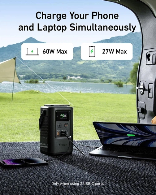 Повербанк Anker 548 60000mah 192Wh 60W LiFePO4 з LED ліхтарем (Зелений) - Фото 2 Повербанк Anker 548 60000mah 192Wh 60W LiFePO4 з LED ліхтарем (Зелений) - изображение 2