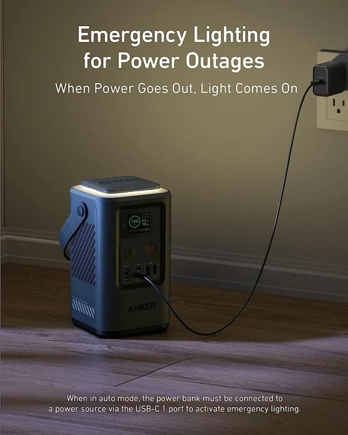 Повербанк Anker 548 60000mah 192Wh 60W LiFePO4 з LED ліхтарем (Зелений) - Фото 3 Повербанк Anker 548 60000mah 192Wh 60W LiFePO4 з LED ліхтарем (Зелений) - изображение 3