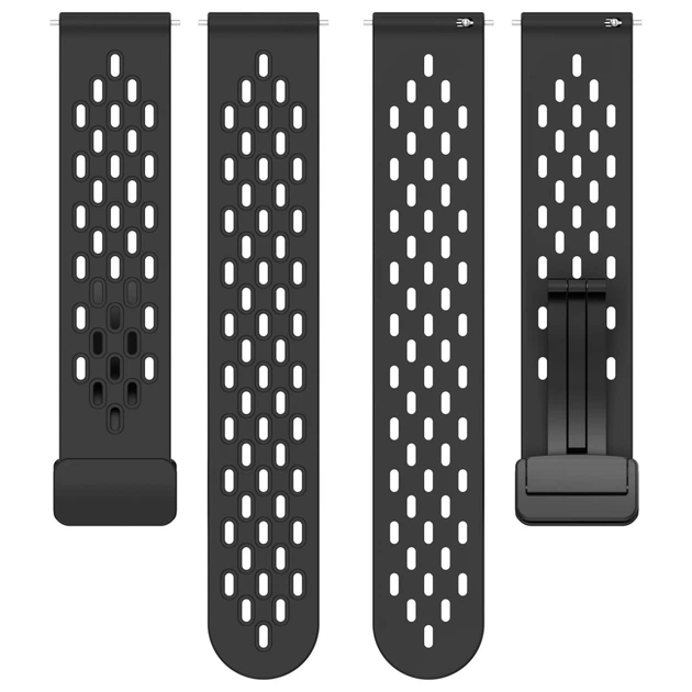 Ремінець 20mm Silicone With Magnetic (black) - изображение 3