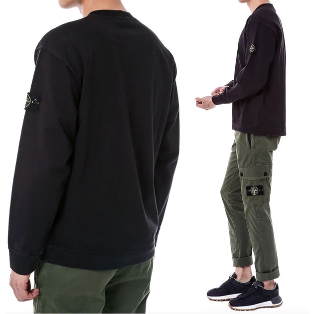 Світшот Stone Island - Sweatshirt Black Heavy Cotton Jersey 791563750 v0029 - Фото 2 Світшот Stone Island - Sweatshirt Black Heavy Cotton Jersey 791563750 v0029 - зображення 2