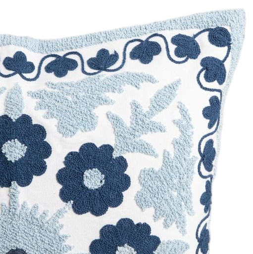 Наволочка Homla Ganti w wyszywane kwiaty granatowe 45x45 см (5904183877303) - зображення 2