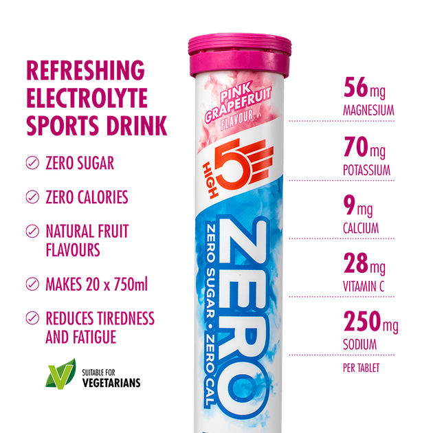 Ізотонік High5 Zero Grapefruit 20 шипучих таблеток, Грейпфрут - зображення 3