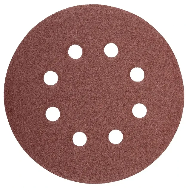Коло шліфувальне на липучці з отворами Novoabrasive Р240 125мм (5шт.) - Фото 1 Коло шліфувальне на липучці з отворами Novoabrasive Р240 125мм (5шт.) - зображення 1