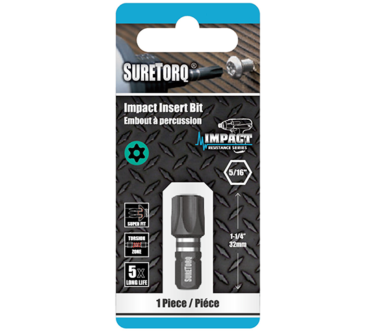 Біти SURETORQ Blister TORX T45x32 (1) 873-57 - Фото 1 Біти SURETORQ Blister TORX T45x32 (1) 873-57 - зображення 1