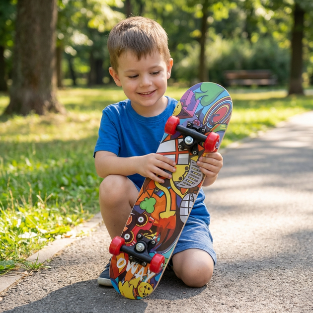 Дитячий міні скейт скейтборд SP-Sport Kids 1407 Multicolor - зображення 5