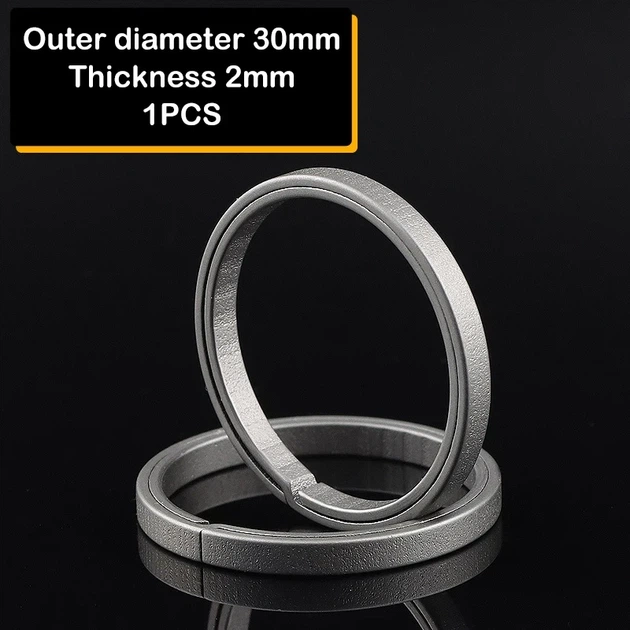 Титанове кільце плоске для ключів Titanium Rings 30 мм / 1 штука FTQ30 - Фото 1 Титанове кільце плоске для ключів Titanium Rings 30 мм / 1 штука FTQ30 - зображення 1