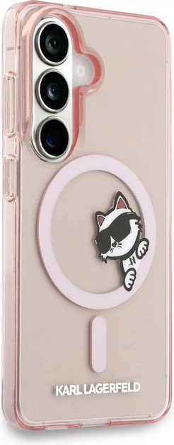 Чохол Karl Lagerfeld IML Peekaboo Choupette MagSafe для Samsung Galaxy S26 Pink (KLHMS26S6HCPSCP) - зображення 4