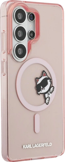 Чохол Karl Lagerfeld IML Peekaboo Choupette MagSafe для Samsung Galaxy S26 Ultra Pink (KLHMS26L6HCPSCP) - зображення 4