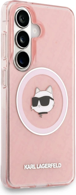 Чохол Karl Lagerfeld IML Repeated Choupette MagSafe для Samsung Galaxy S26 Plus Pink (KLHMS26MHMKBCHOP) - зображення 4