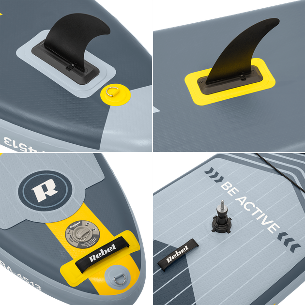 Надувна SUP-дошка Rebel ACTIVE RBA-4513 для віндсерфінгу, комплект 305 см - Фото 11 Надувна SUP-дошка Rebel ACTIVE RBA-4513 для віндсерфінгу, комплект 305 см - изображение 11