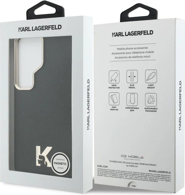 Чохол Karl Lagerfeld K Metal Logo MagSafe для Samsung Galaxy S26 Ultra Black (KLHMS26L5PGFKHGK) - зображення 8