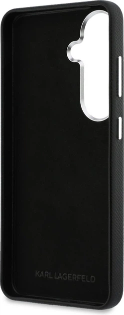 Чохол Karl Lagerfeld Saffiano Double Heads Metal для Samsung Galaxy S26 Plus Black (KLHCS26MPSFDHPOK) - зображення 7