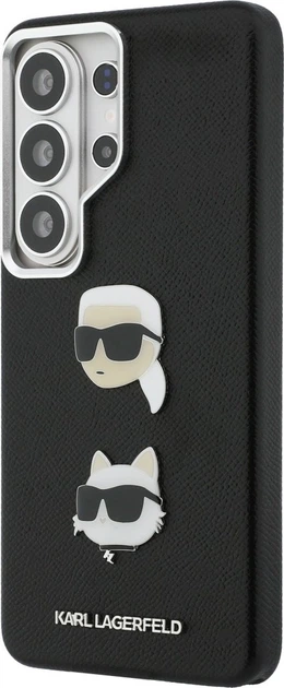 Чохол Karl Lagerfeld Saffiano Double Heads Metal для Samsung Galaxy S26 Ultra Black (KLHCS26LPSFDHPOK) - зображення 2