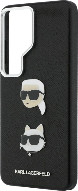 Чохол Karl Lagerfeld Saffiano Double Heads Metal для Samsung Galaxy S26 Ultra Black (KLHCS26LPSFDHPOK) - зображення 6