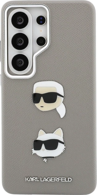 Чохол Karl Lagerfeld Saffiano Double Heads Metal для Samsung Galaxy S26 Ultra Silver (KLHCS26LPSFDHPOG) - зображення 3