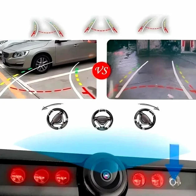 Рамка для номера с камерой 640х480 IP66 Wi-Fi 12V черная для защиты автомобиля и удобства парковки - изображение 3