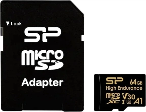 Karta pamięci Silicon Power High Endurance microSDXC 64GB Class 10 UHS-I U3 A1 V30 + SD adapter (SP064GBSTXDV3V1HSP) - obraz 2