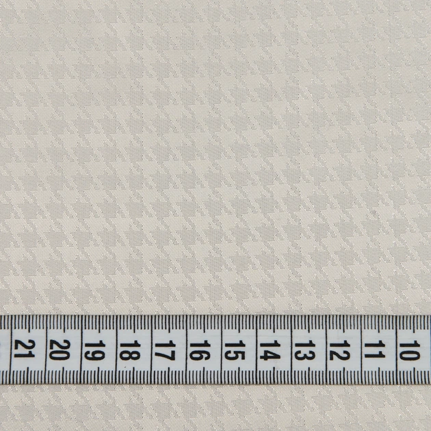 Ткань подкладочный атлас жакард пепита молочный (90г/м.кв140см пог.м) 173338 - изображение 5