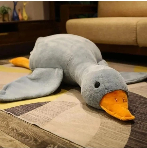 Обнимашка "Гусь" 50 см серый, мягкая игрушка гусь приятель - Фото 1 Обнимашка "Гусь" 50 см серый, мягкая игрушка гусь приятель - изображение 1