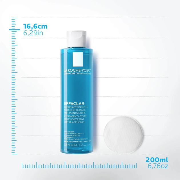Лосьйон Effaclar Lotion Astringente відлущувальний, для очищення і звуження пор 200 мл - Фото 3 Лосьйон Effaclar Lotion Astringente відлущувальний, для очищення і звуження пор 200 мл - зображення 3