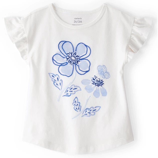 Футболка Carter's для девочки 99-105 см (2S429710_4T) - Фото 1 Футболка Carter's для девочки 99-105 см (2S429710_4T) - изображение 1